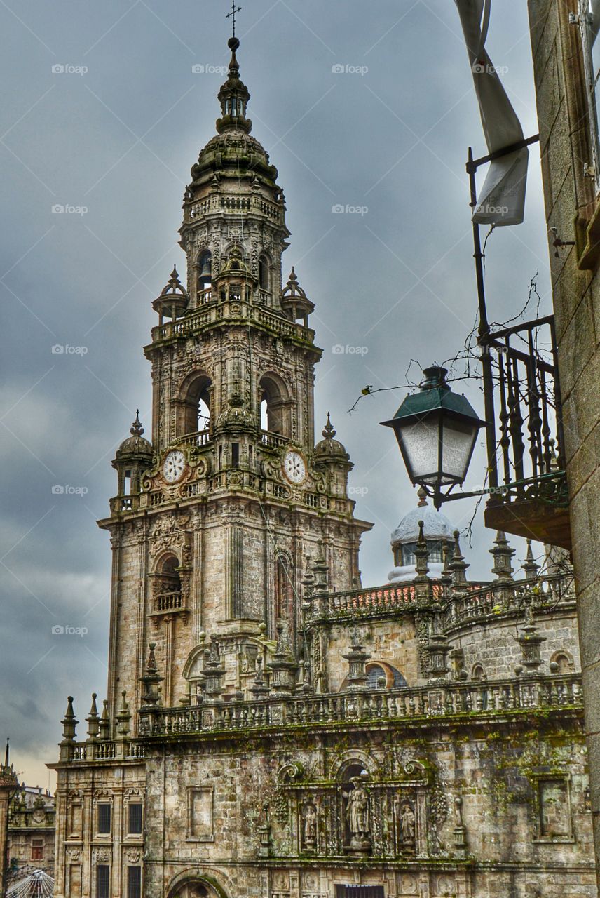 Clock Tower, Santiago de Compostela Cathedral. Clock Tower, Santiago de Compostela Cathedral