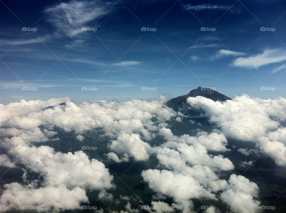 sky mountain clouds bali indonesia by samyen