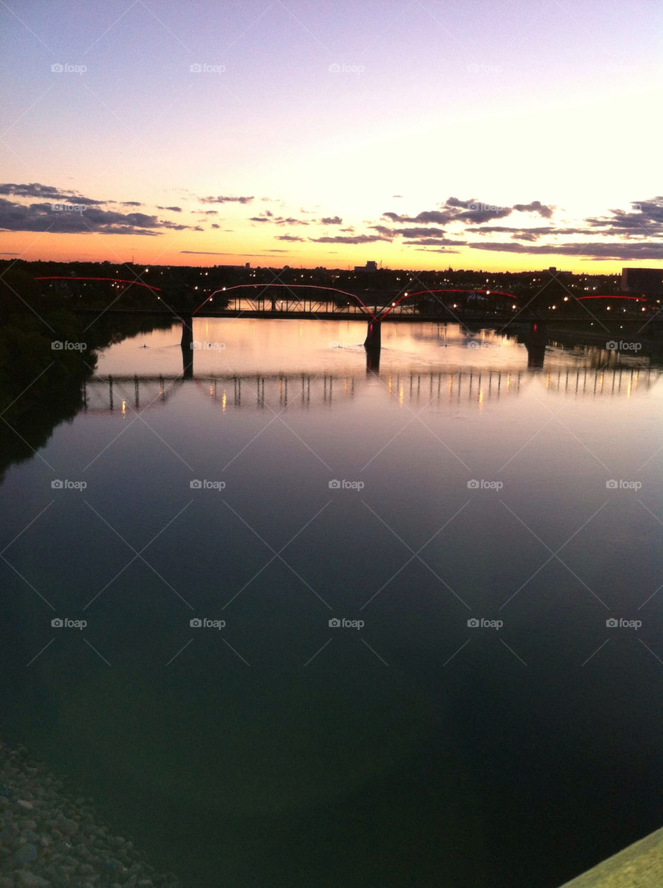 Still, calm night at Sumnset