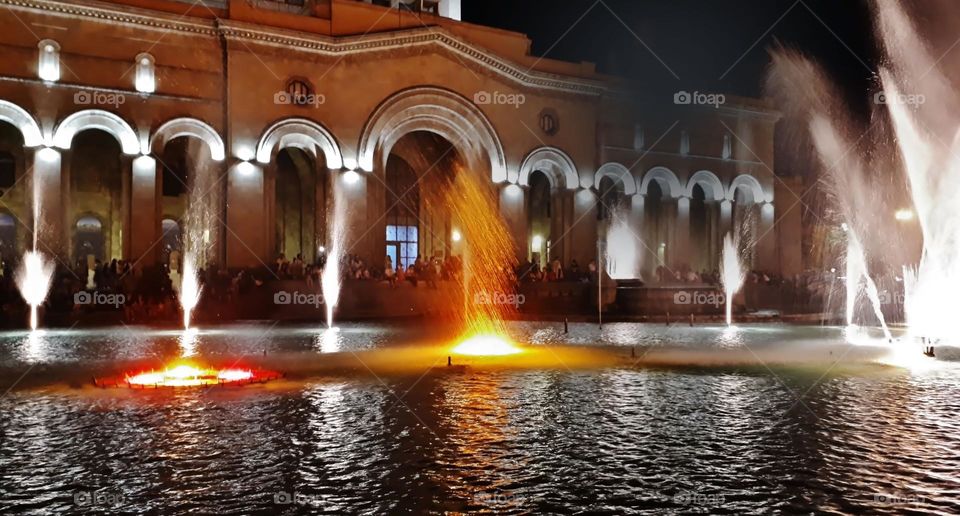 Fountains in Yerevan Square