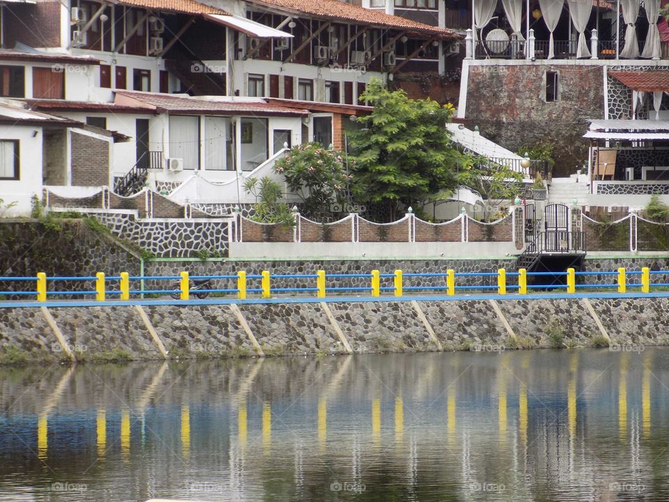 House on the edge of the pond