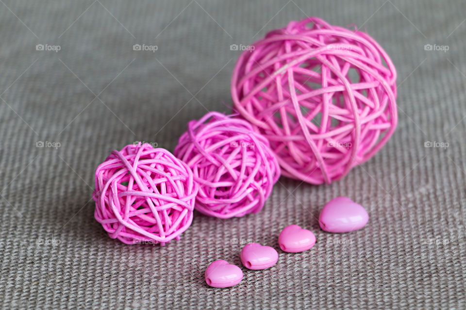 Close-up of pink sphere ball