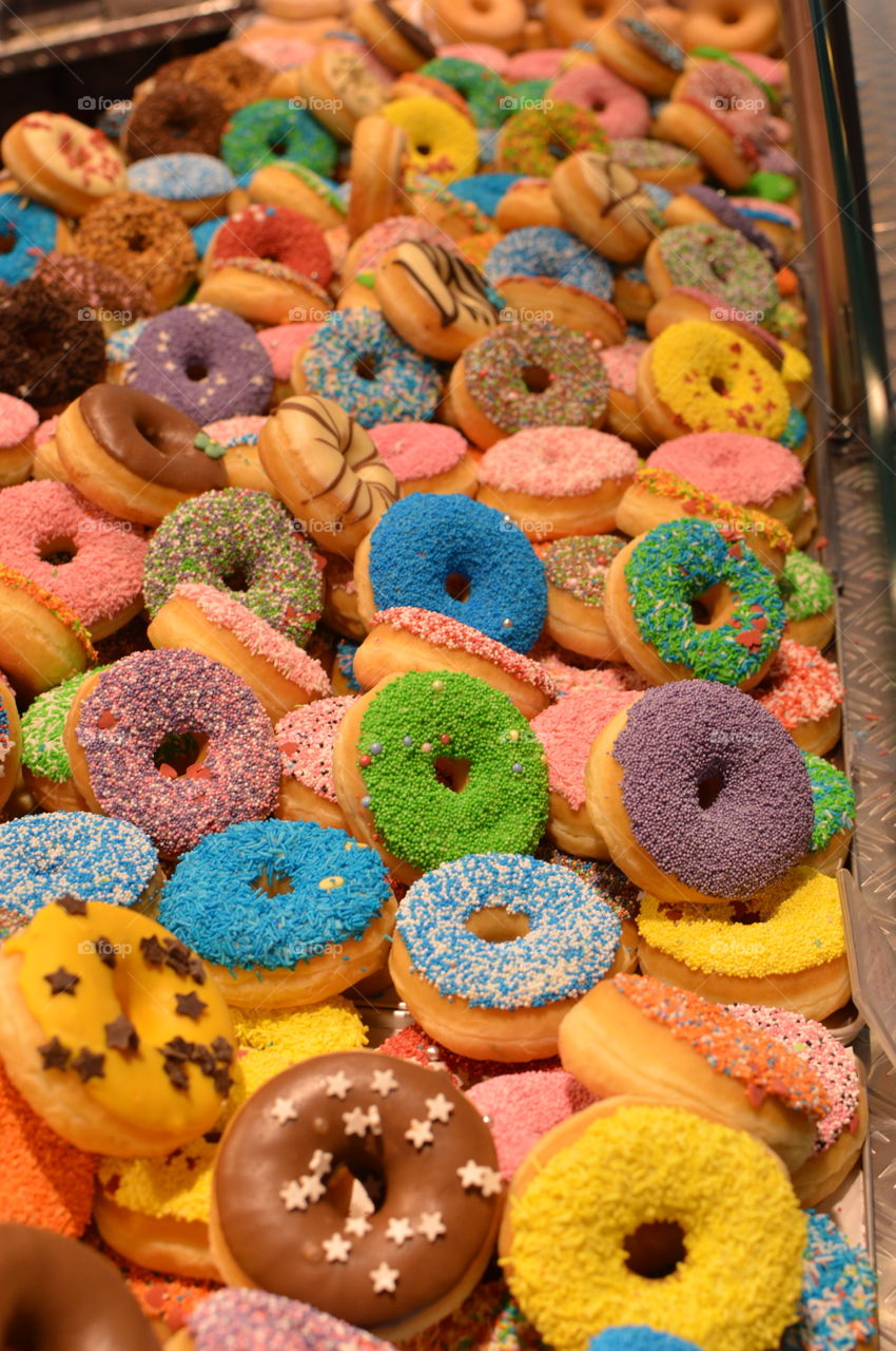 Variety of donuts
