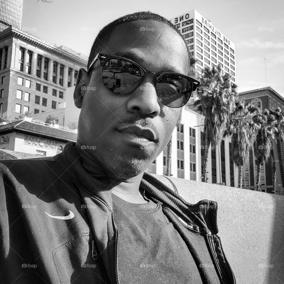 Selfie Portrait black and white