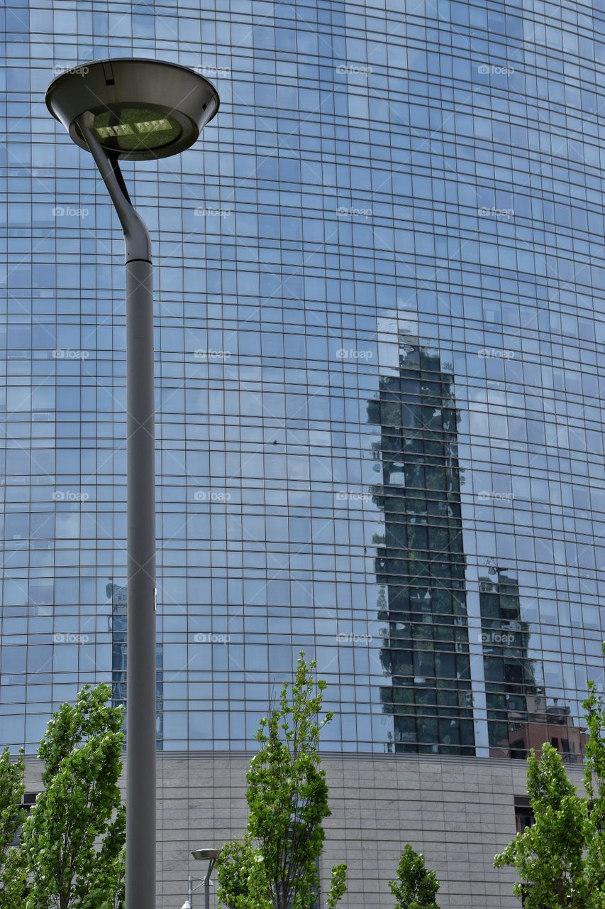 Windows of modern building