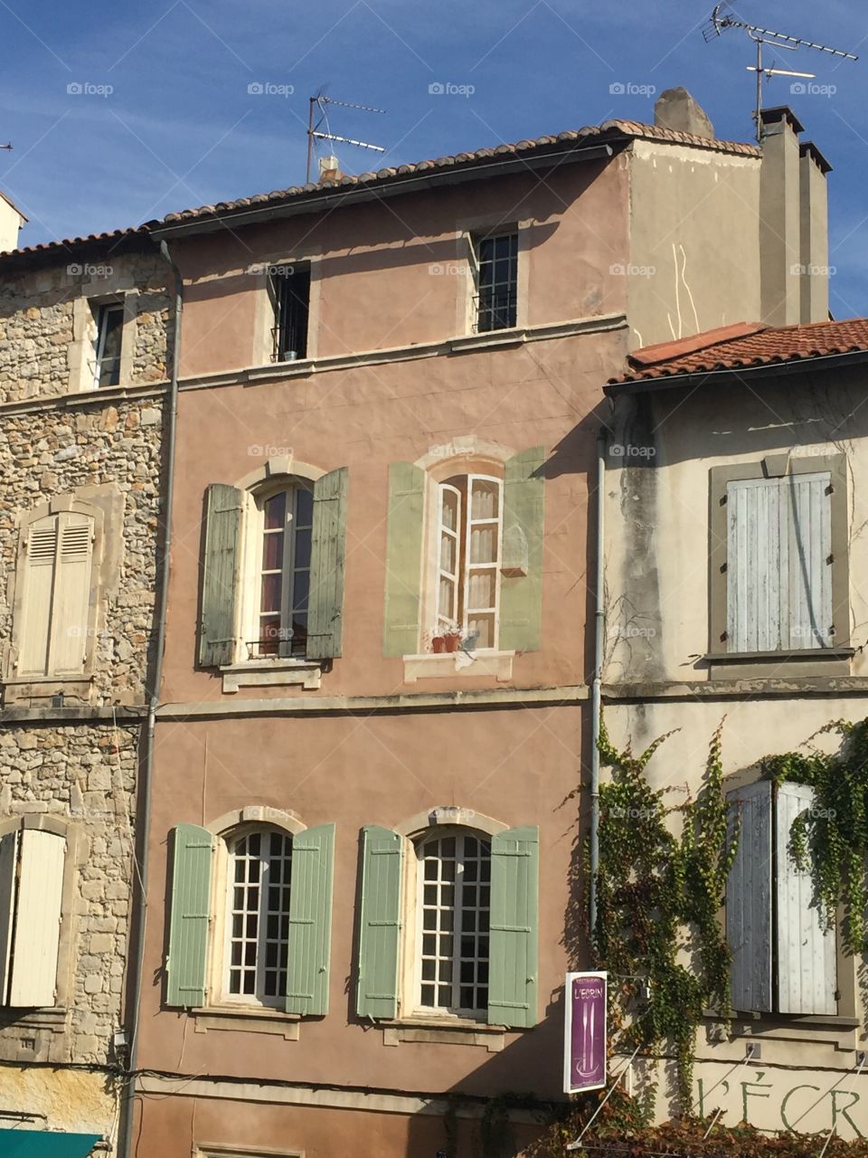 French dwelling with shutters