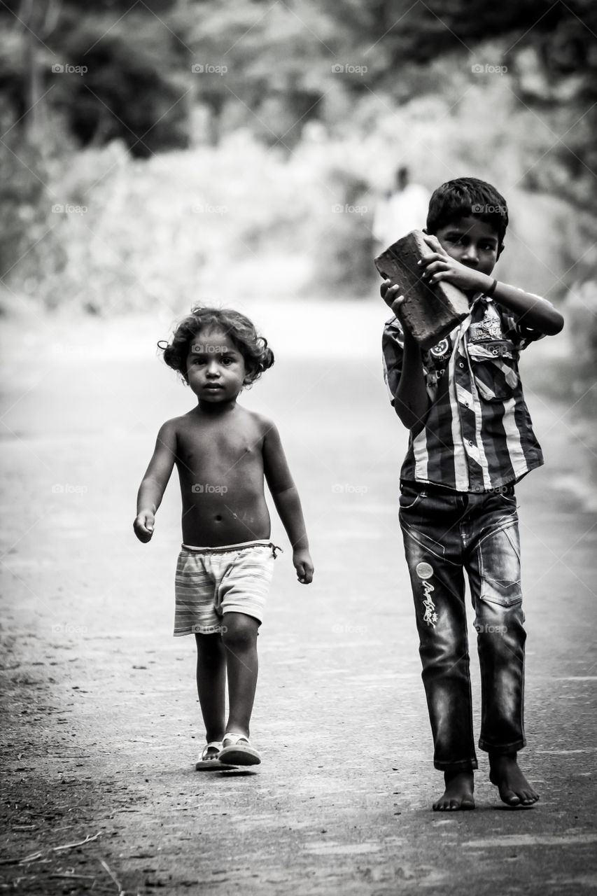 A story of a small sister and brother who didnt go for school doing works for their home.. When i see it my heart was sooo hard.. There is no use that we only improving knowledge... Support people who was unaware about education... #BW