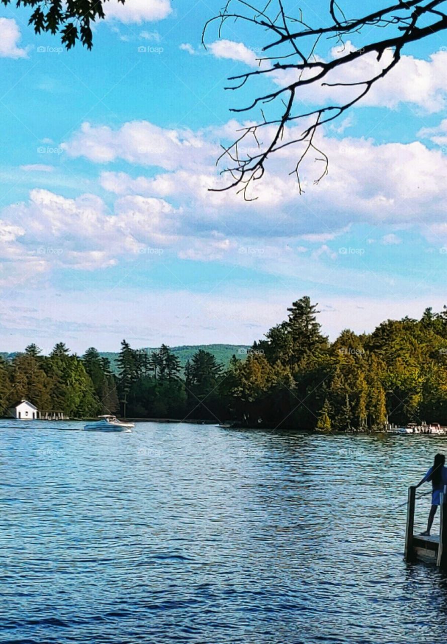 Girl Fishing on the Dock!