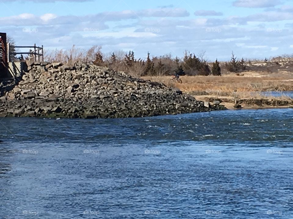 Creek side of the sound.