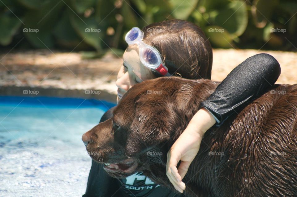 Love between child and Dog