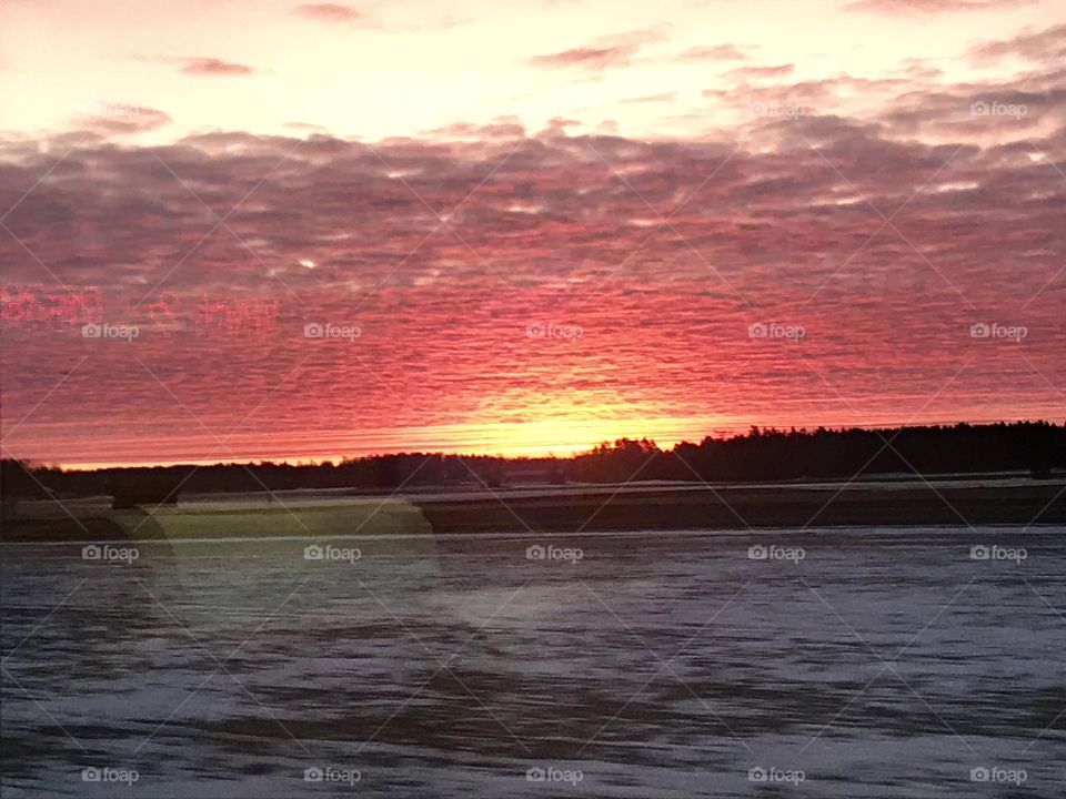 Sunrise in March Sweden