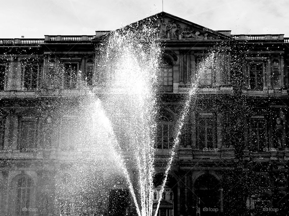 palace fountain by the louver