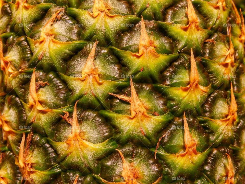 Spiny pineapple skin