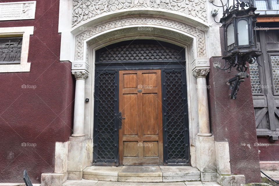 Main door of the Frederic and Cecilia Cuțescu-Storck Art Museum, Bucharest, Romania