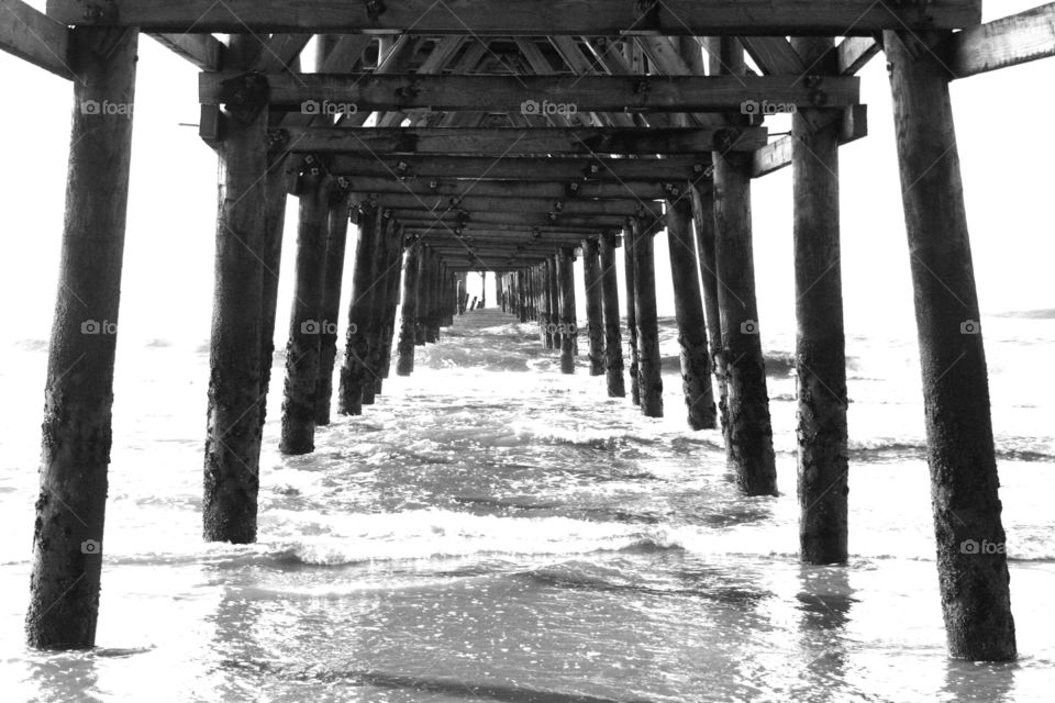under the pier