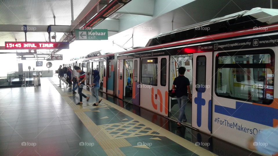 Train (LRT) puchong station ,Malaysia