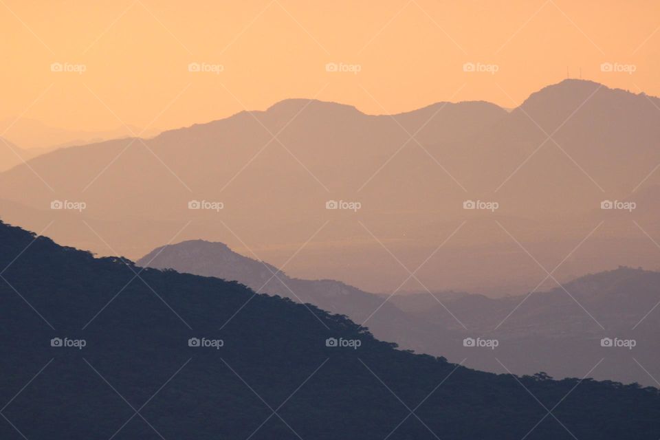 The Bvumba Mountains at sunset 