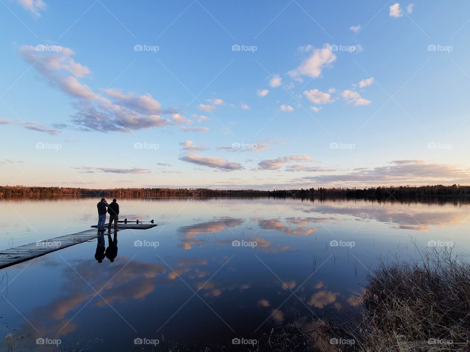 sunset  on the Lake  Minnesota