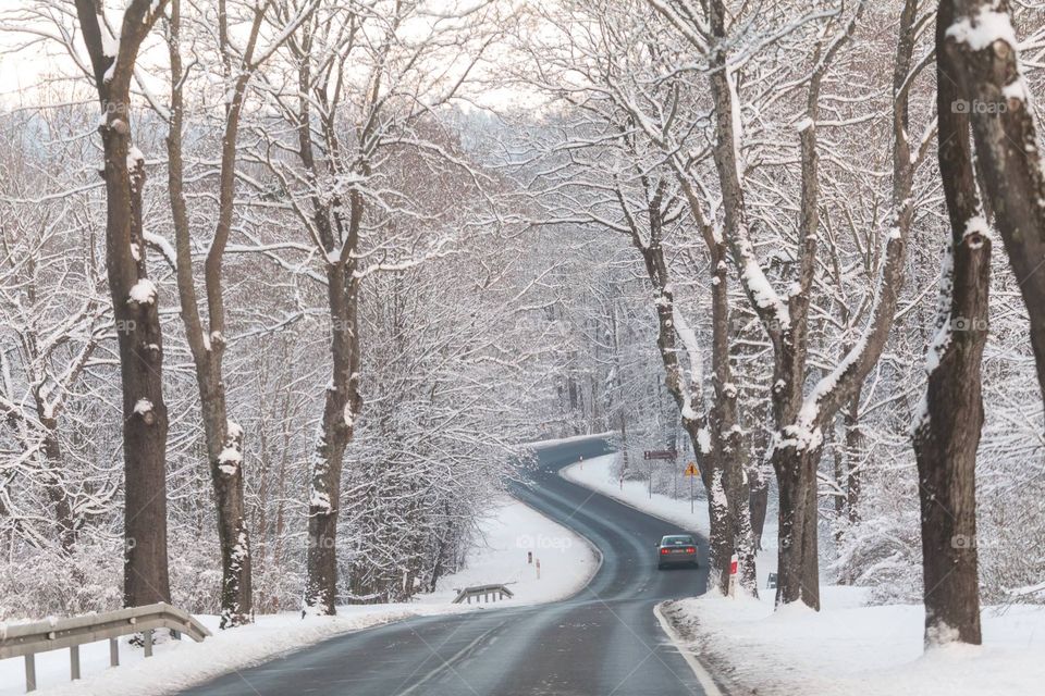 On the road in Poland