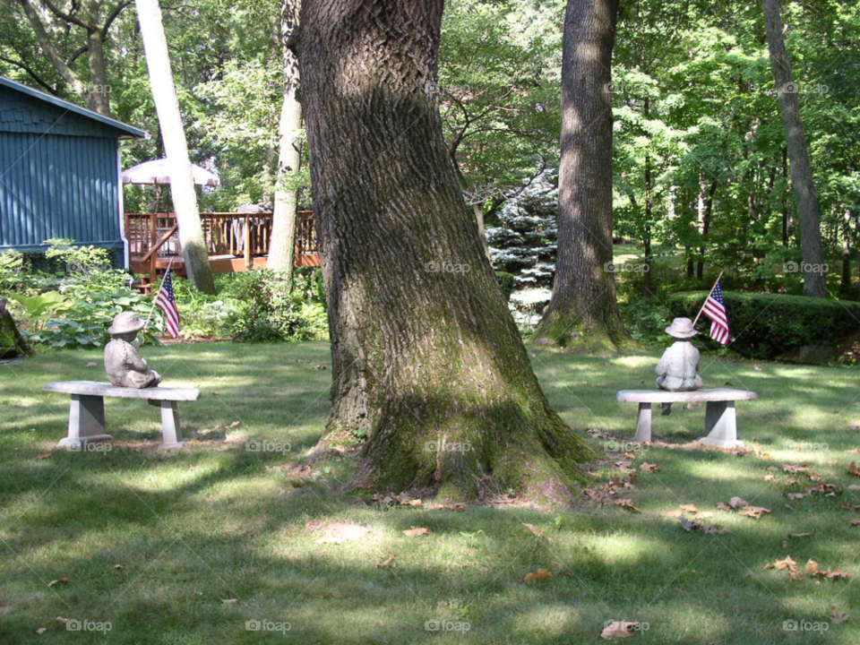 Tree, Park, Wood, Bench, Nature