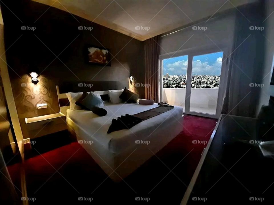 A very beautiful picture, and there is no better picture than it. There is no better picture of green herbs and colorful, red and white roses than it. Glory be to God, the natural and picturesque view, and there is no more