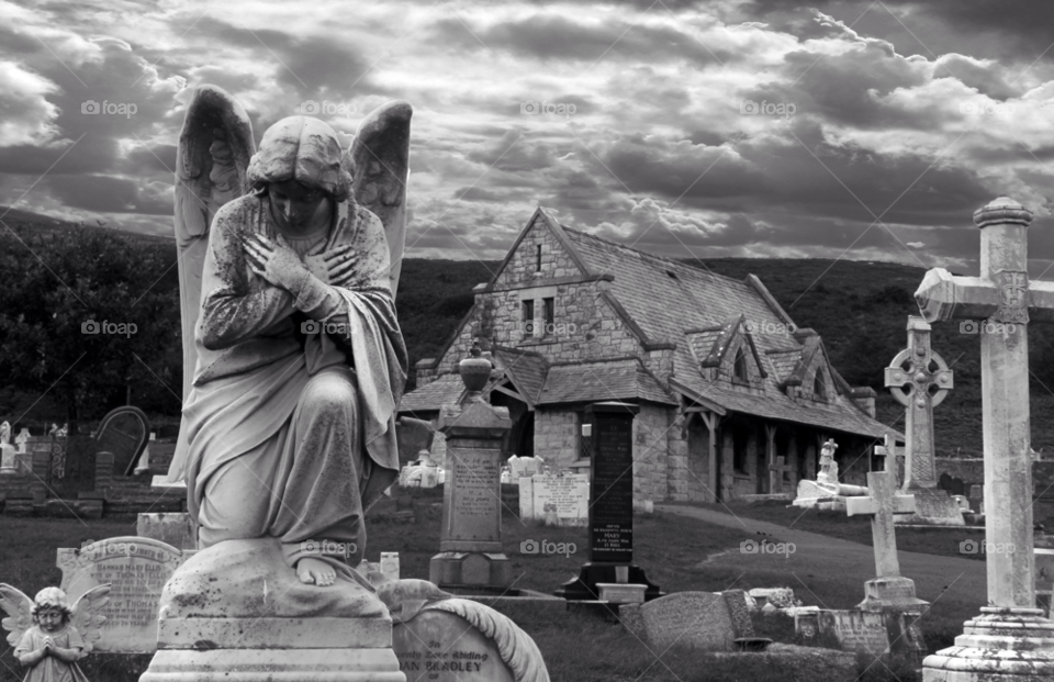 sky white black church by mojo26