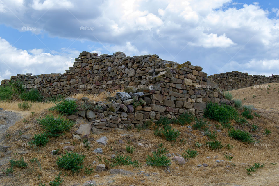 ruins of Genoes fortress Crimea Sudak