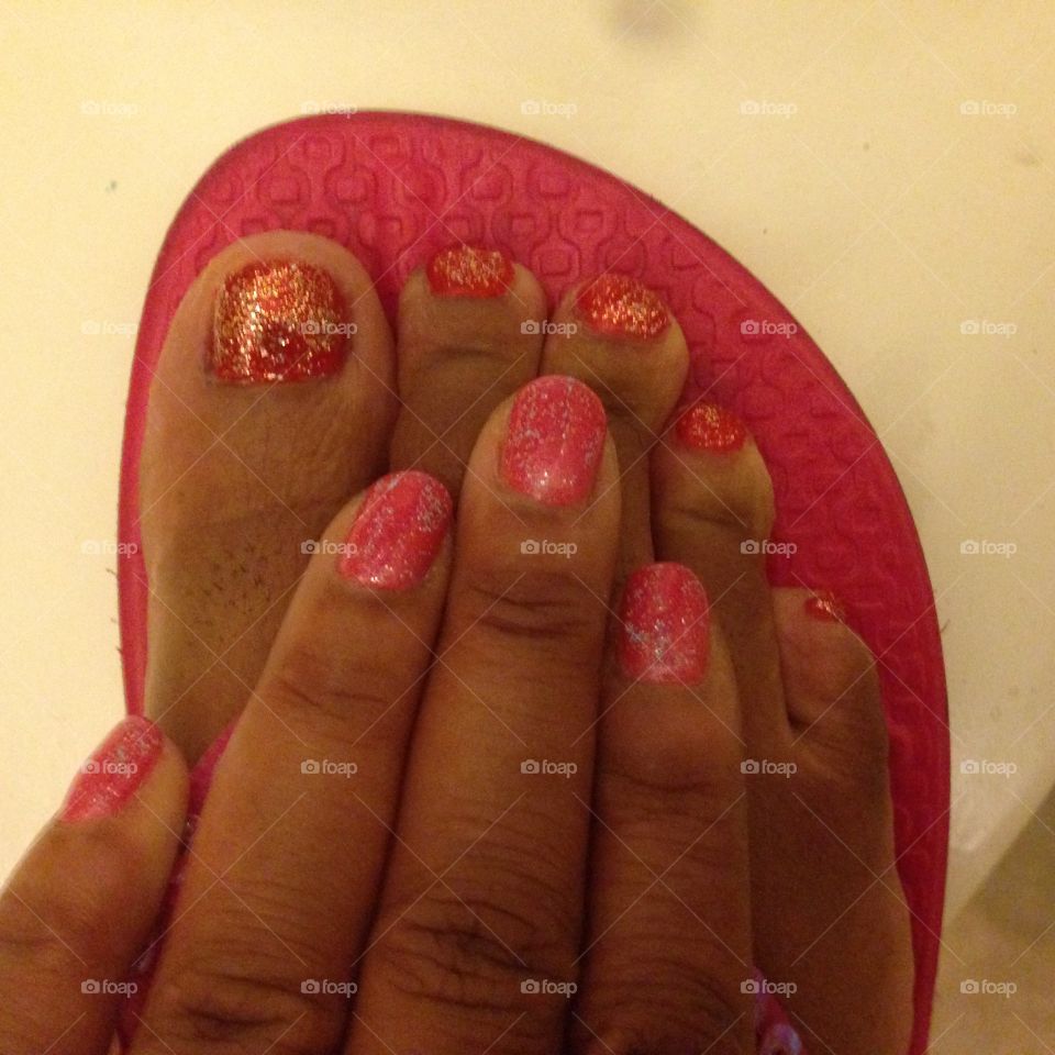 Pink nails! 