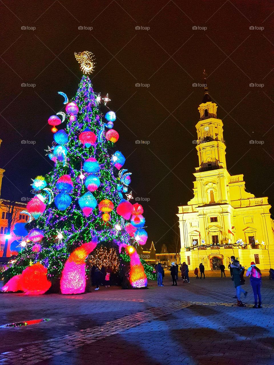 Christmas tree in Kaunas.