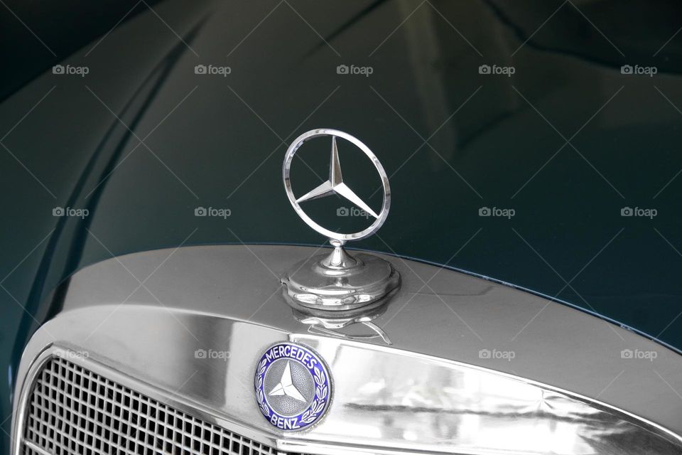 Vintage Mercedes Car Closeup