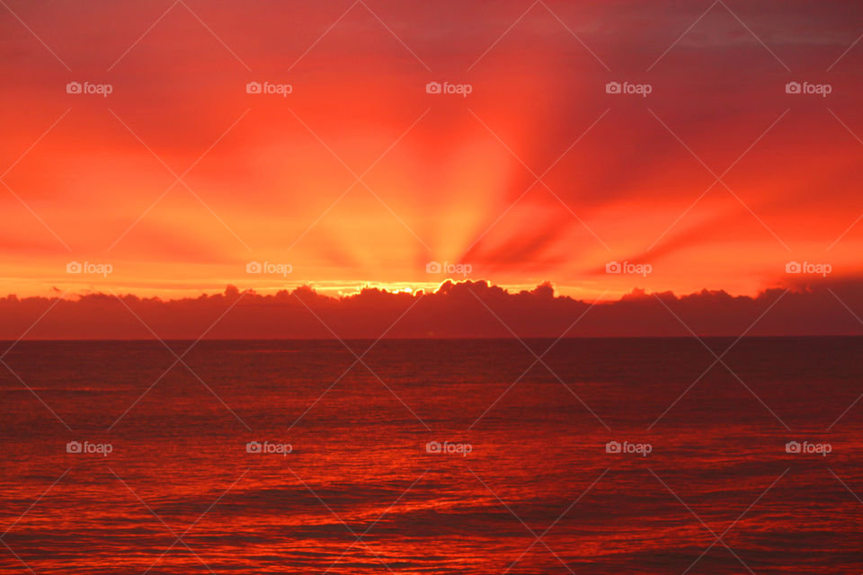 Burning sunrise