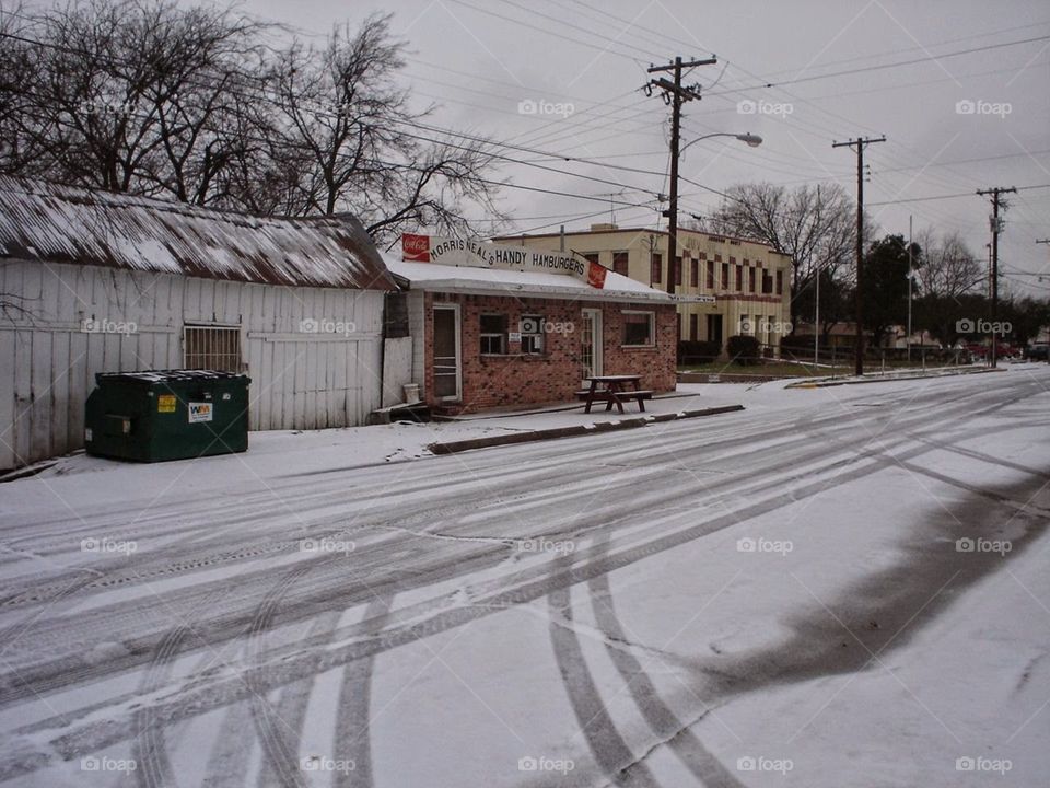 Cleburne Texas Snow Winter USA