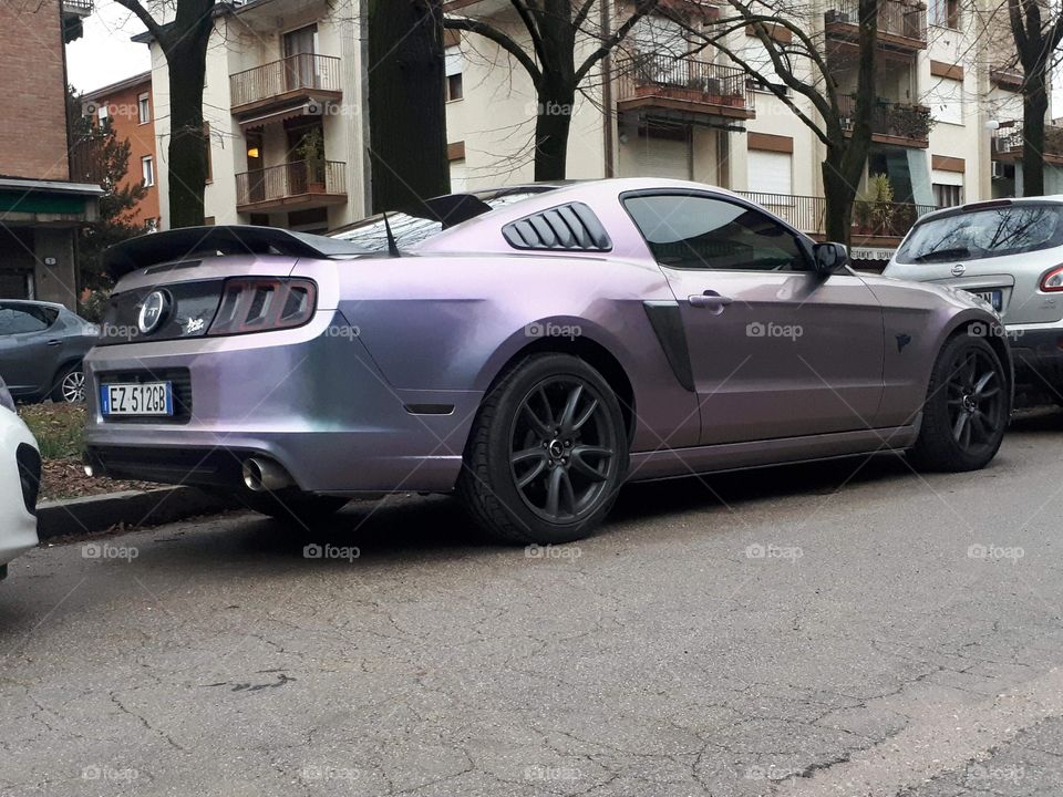 Mustang on the streets Of Italy 