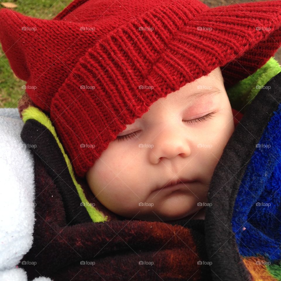 Close-up of sleeping baby