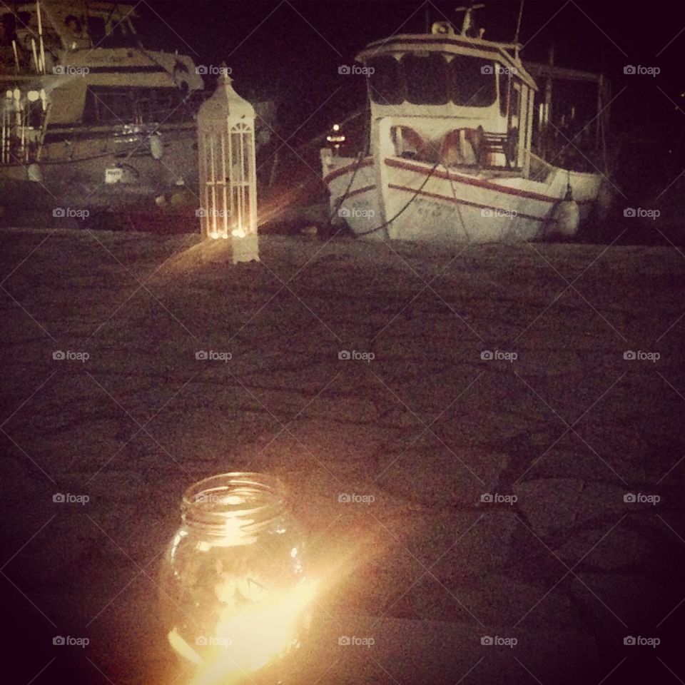 Romantic night out. A summer romantic night at Sivota