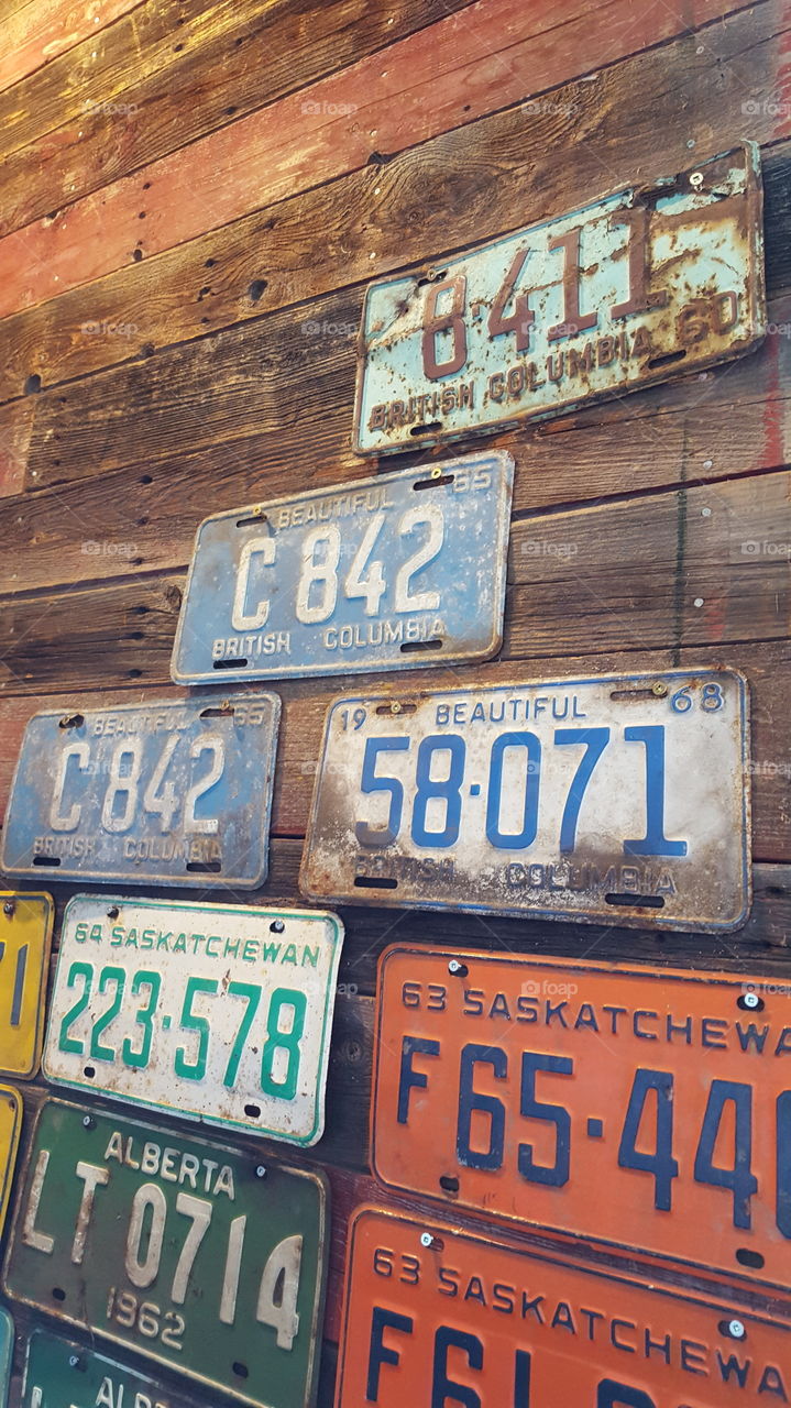 rustic license plates