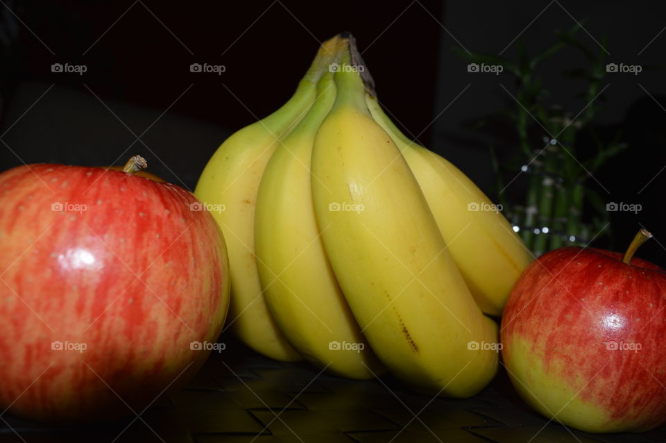 fresh yellow bananas