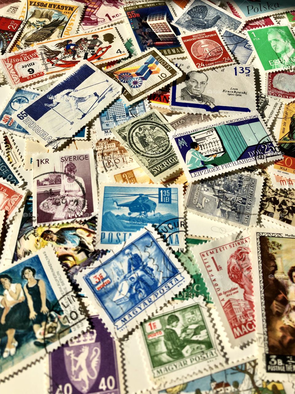Stamps for hobby, grandpa’s collection