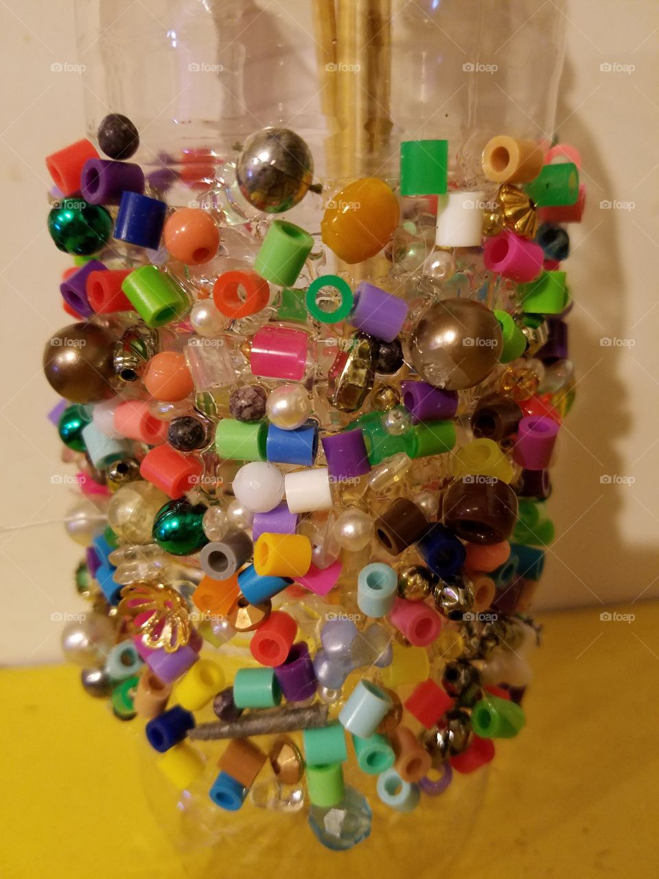 beaded vase