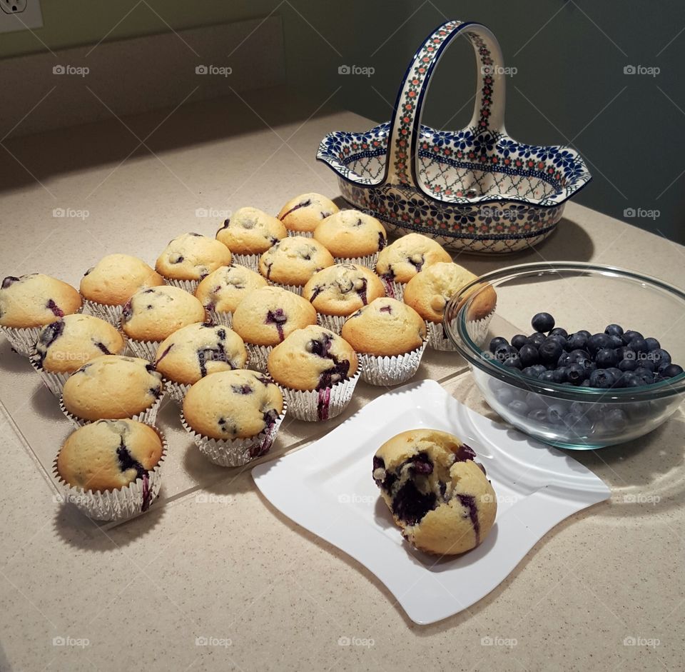 homemade blueberry muffins