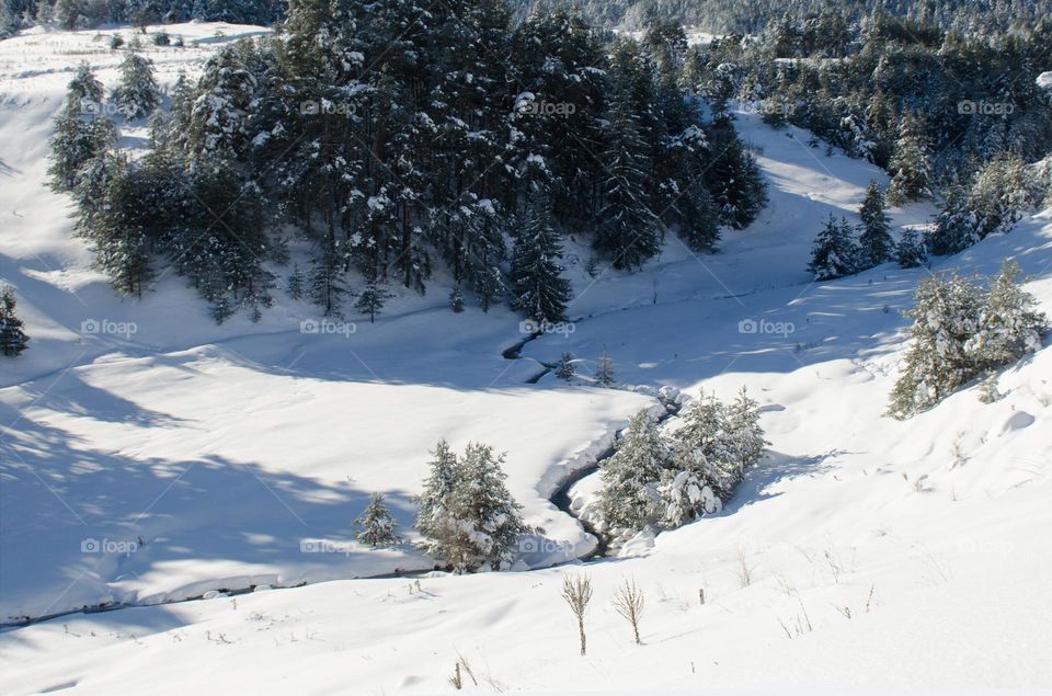 Winter landscape in the Mountain