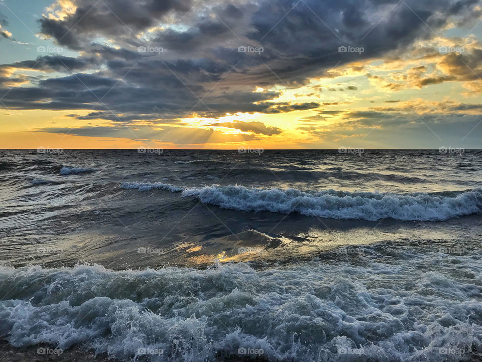 Lake Michigan in the fall from Wisconsin 