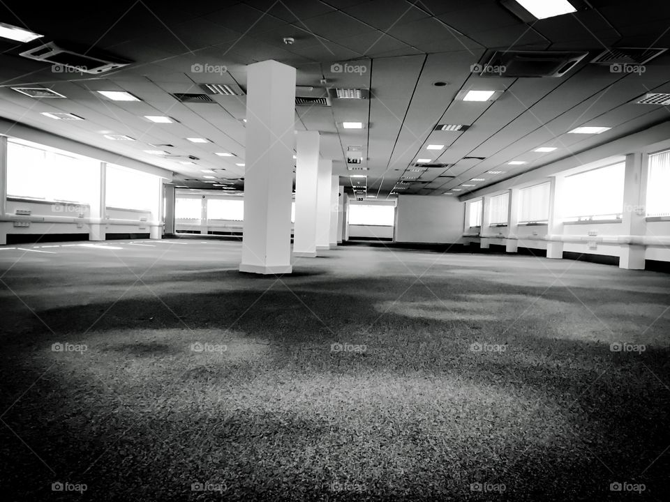 Interior of empty office hall
