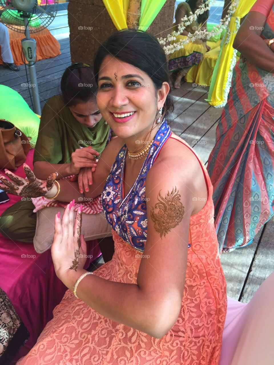 Henna tattoo at Indian wedding 