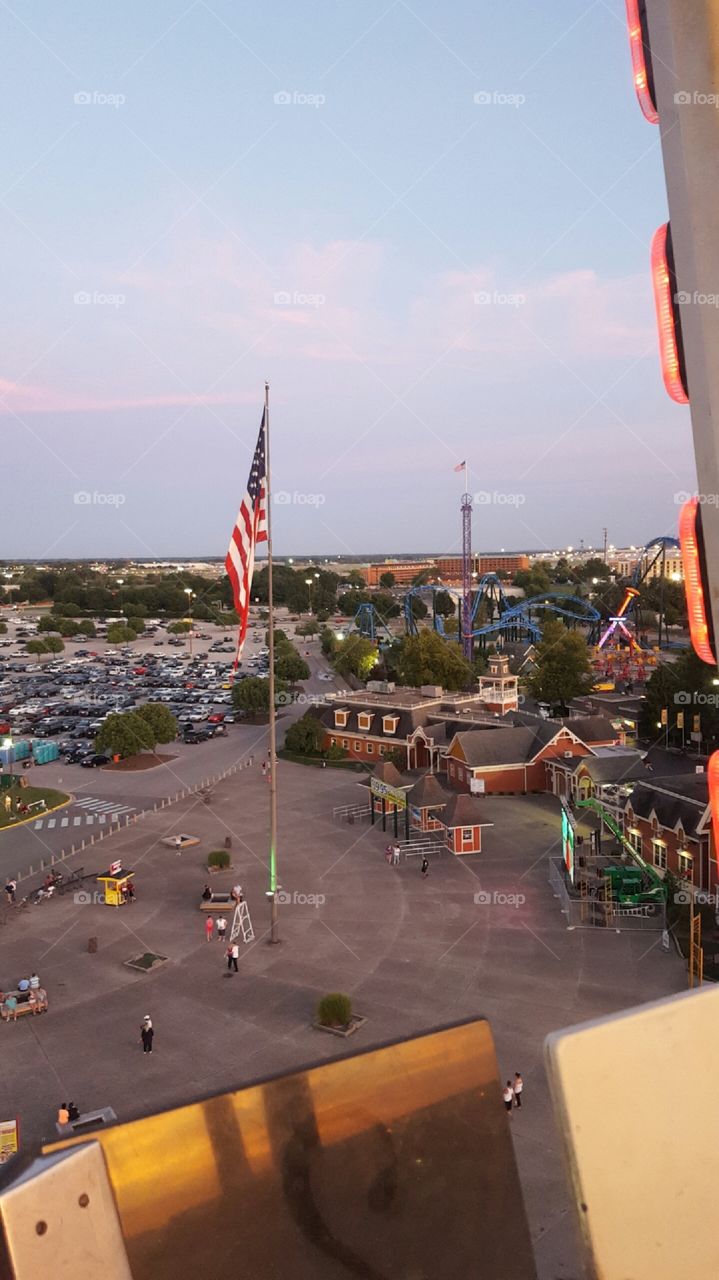 American Flag. I took this picture when I was in the Farris wheel