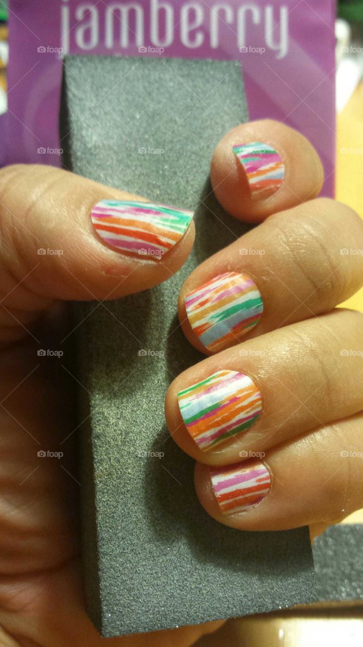 Nailed it with colorful brushstrokes!