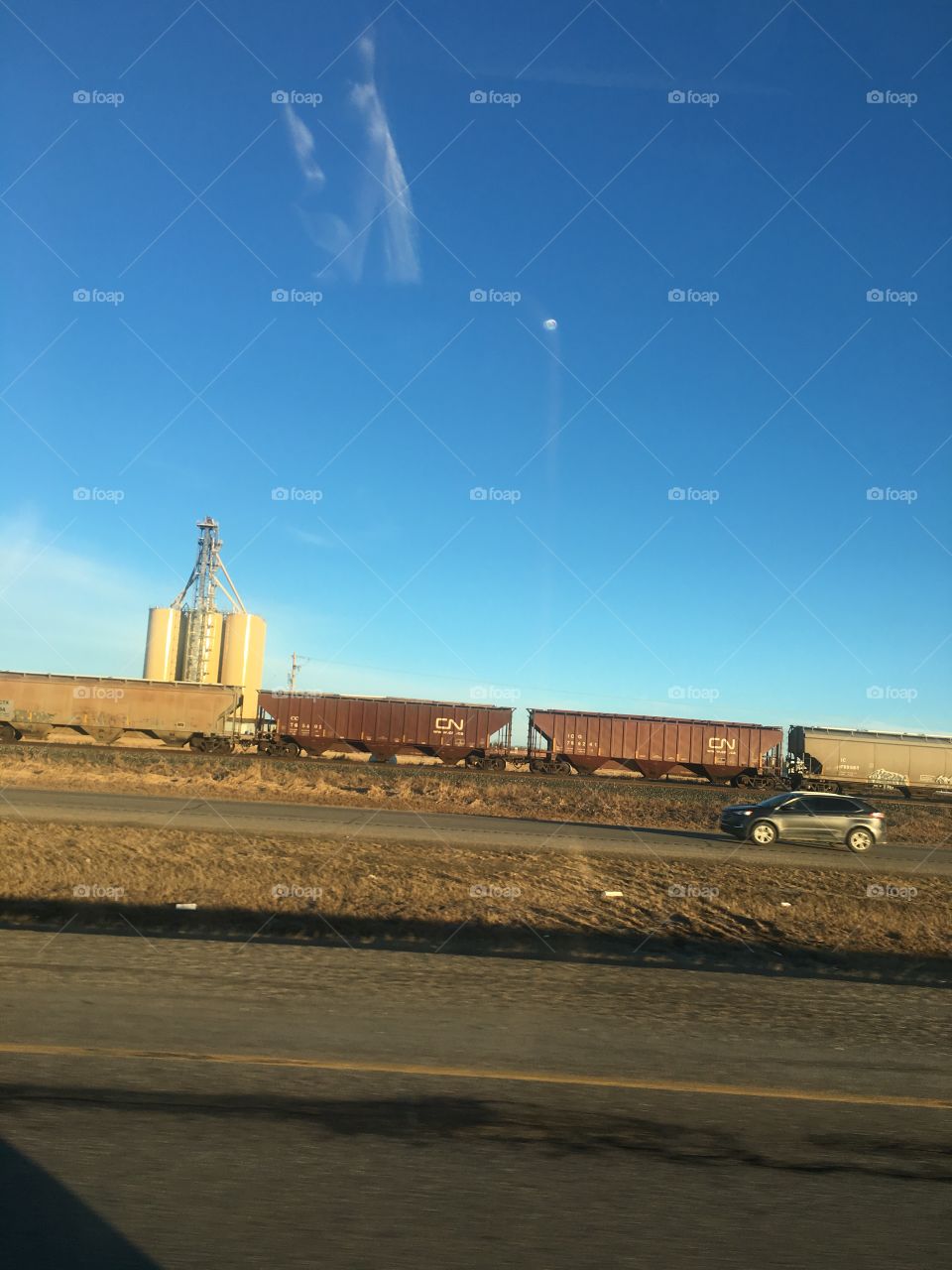 Train on the prairies 