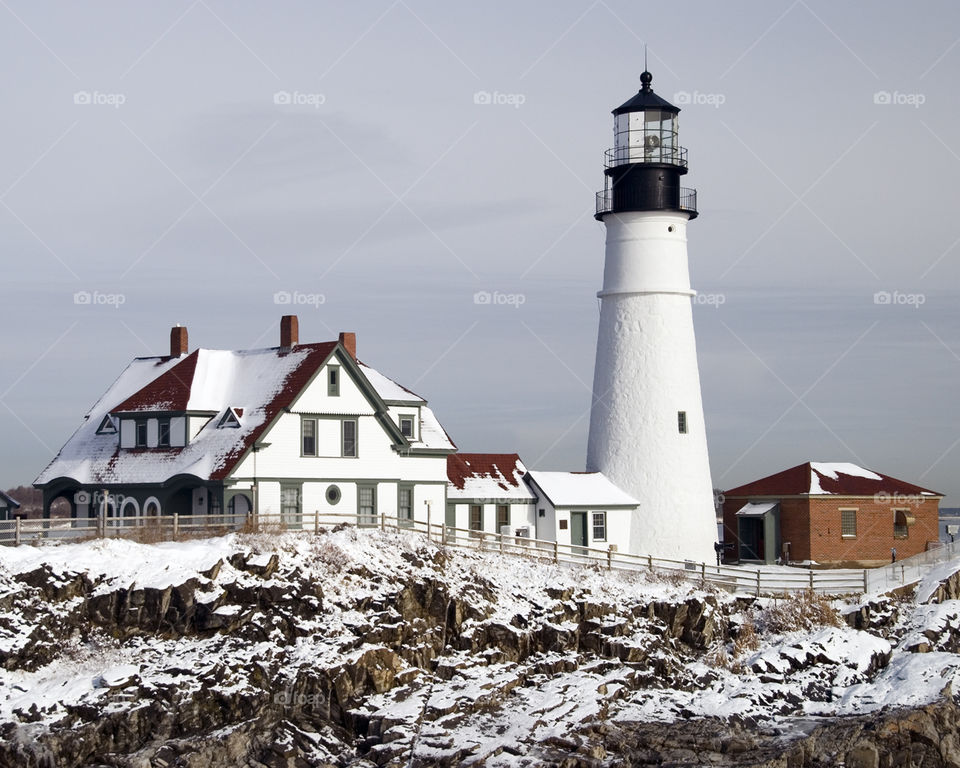 Snowy Lighthouse