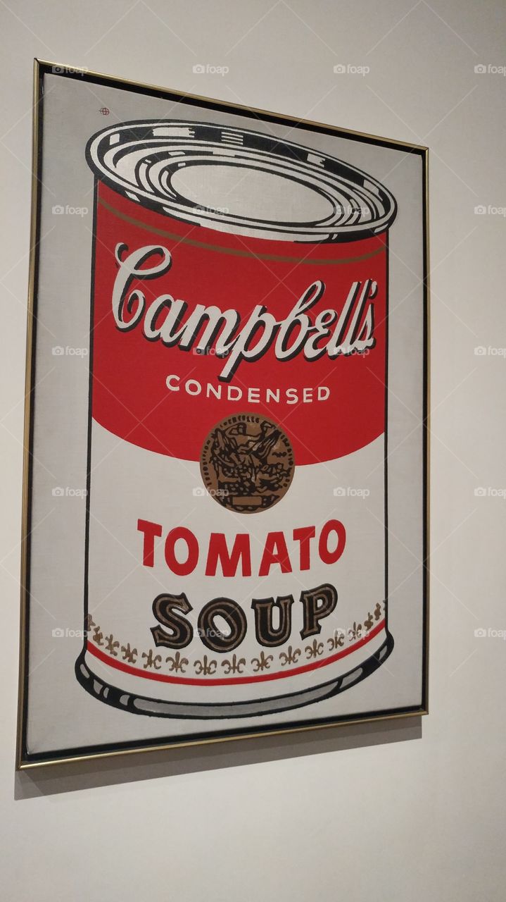 Andy Warhol's Tomato Soup Can seen at the LACMA