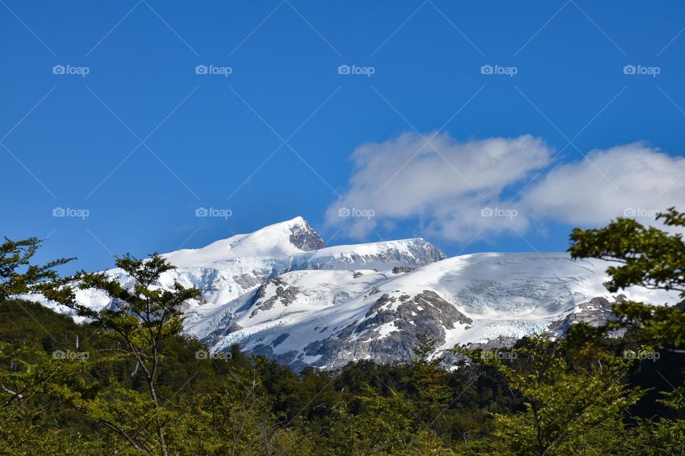 beautiful mountains of the ice fields of chilean patagonia